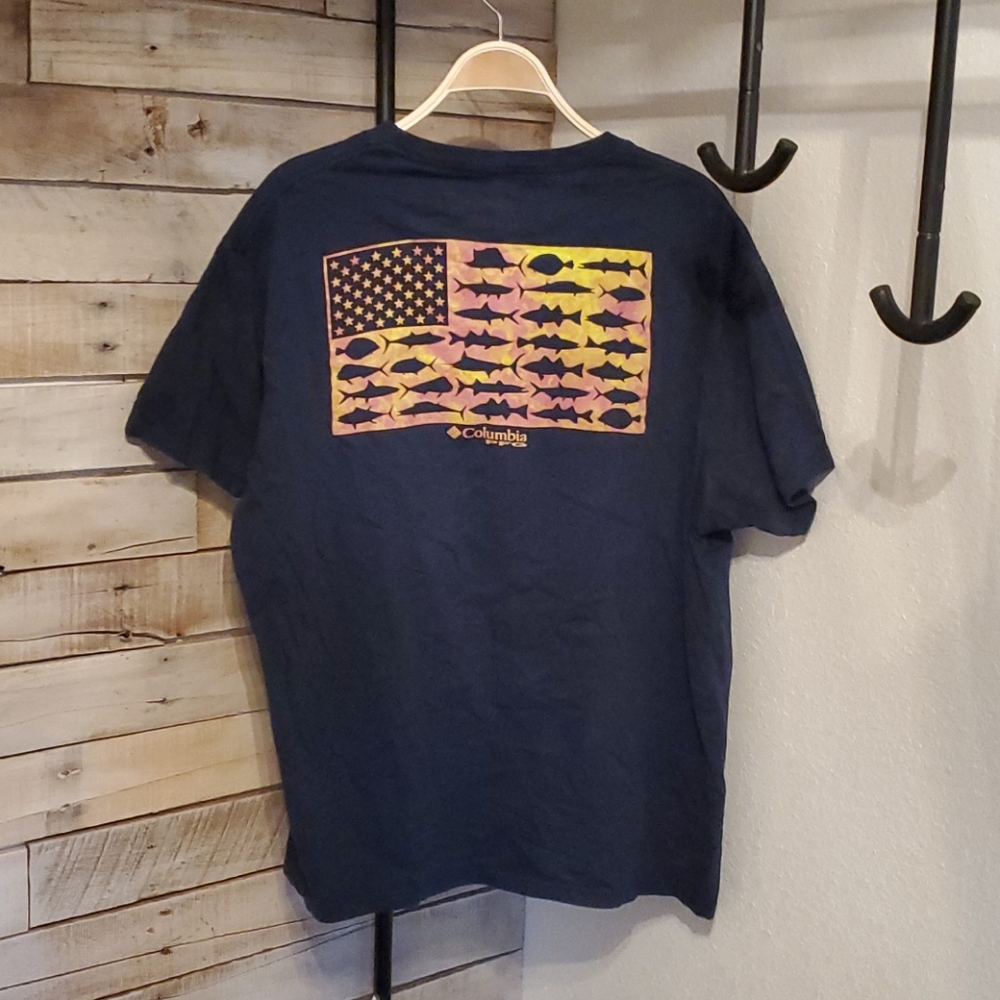 Columbia Performance PFG Fish Flag T Shirt XL
